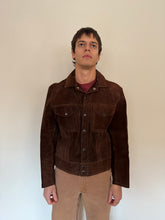 60s Brown Suede Trucker Jacket