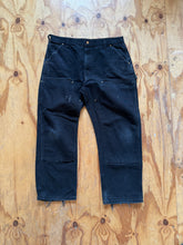Black Faded USA Double-Knee Carhartts 36x29