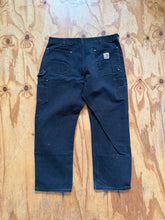 Black Faded USA Double-Knee Carhartts 36x29