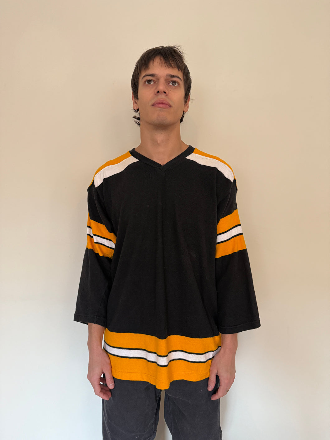 60s Black & Yellow Hockey Jersey