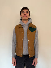 60s Cat & Heart Quilted Work Vest