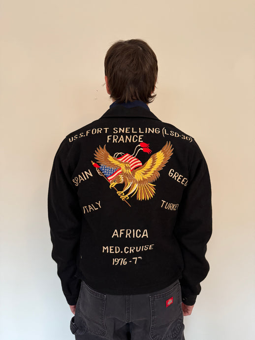 70s Military Souvenir Mediterranean Tour Jacket