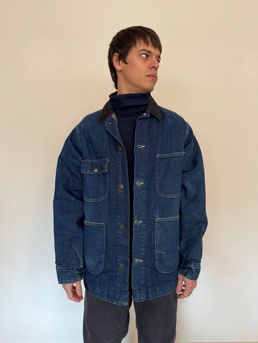 60s Sears Blanket-Lined Denim Chore Coat