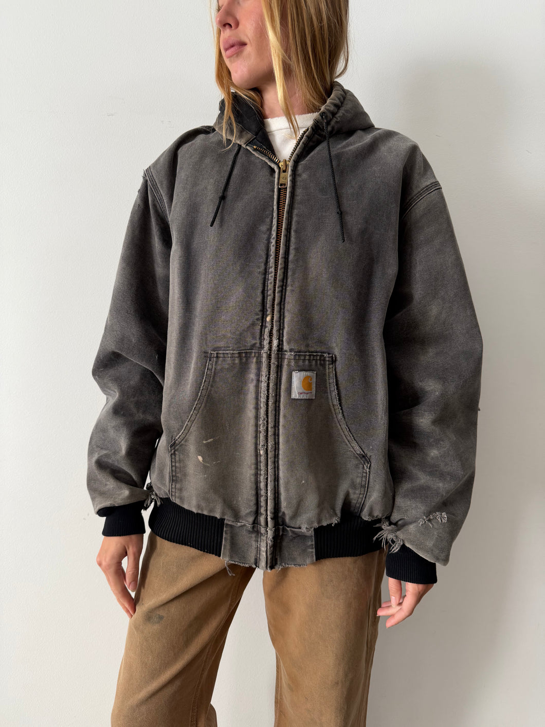 Faded Black Insulated Carhartt Jacket