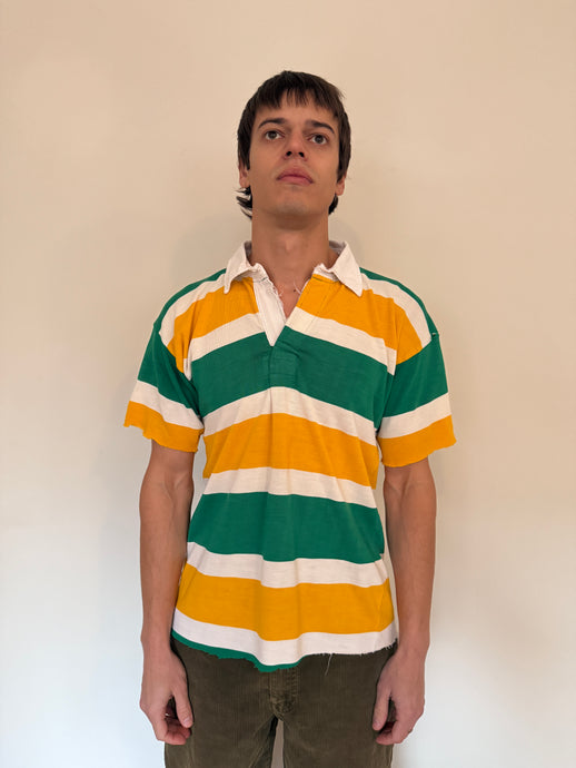 60s English Green & Yellow Rugby Jersey