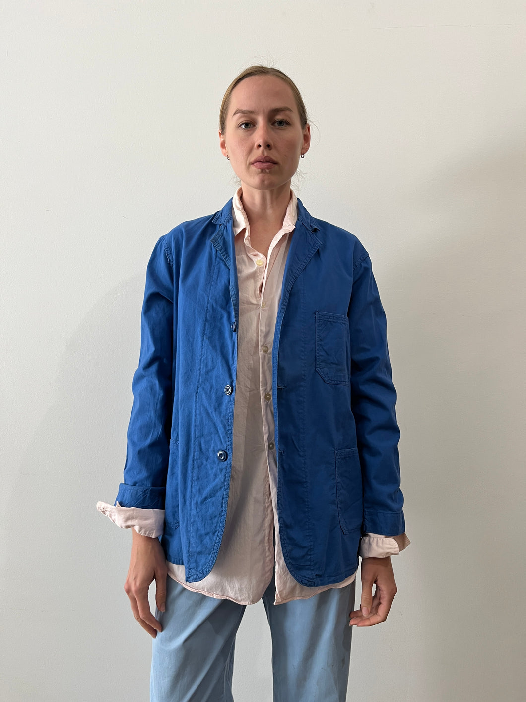 60s Blue Cotton Work Jacket