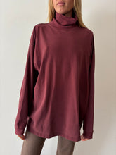 Maroon Long Sleeve Turtle Neck Tee