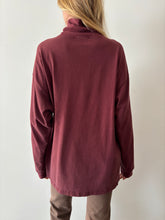 Maroon Long Sleeve Turtle Neck Tee
