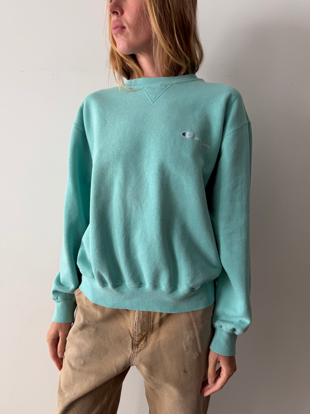 90s Teal Champion Sweatshirt