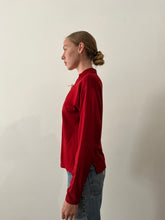 40s Red Lace-Up Athletic Shirt