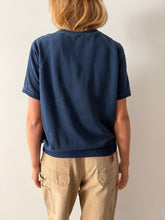 Short Sleeve Navy Sweatshirt