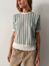 40s Green Cotton Cableknit Shirt