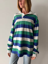 Blue and Green Striped Rugby
