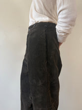 1940s French Brown Corduroy Work Pants 30w