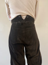 1940s French Brown Corduroy Work Pants 30w