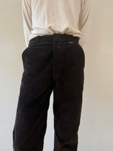60s French Brown Heavy Corduroy Work Pants 30w