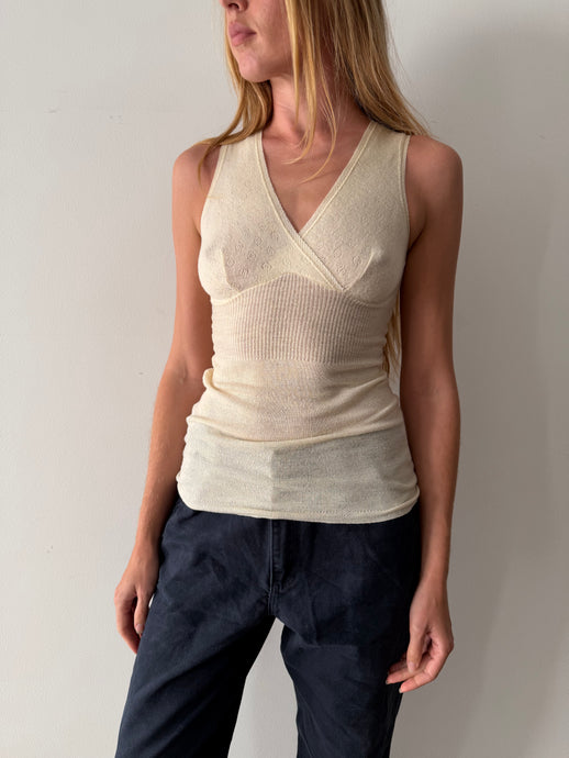 Wool Blend Ribbed Tank