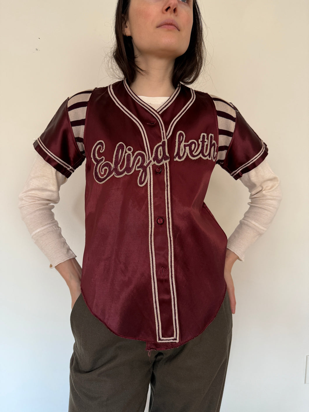 30s/40s Elizabeth Satin Baseball Jersey