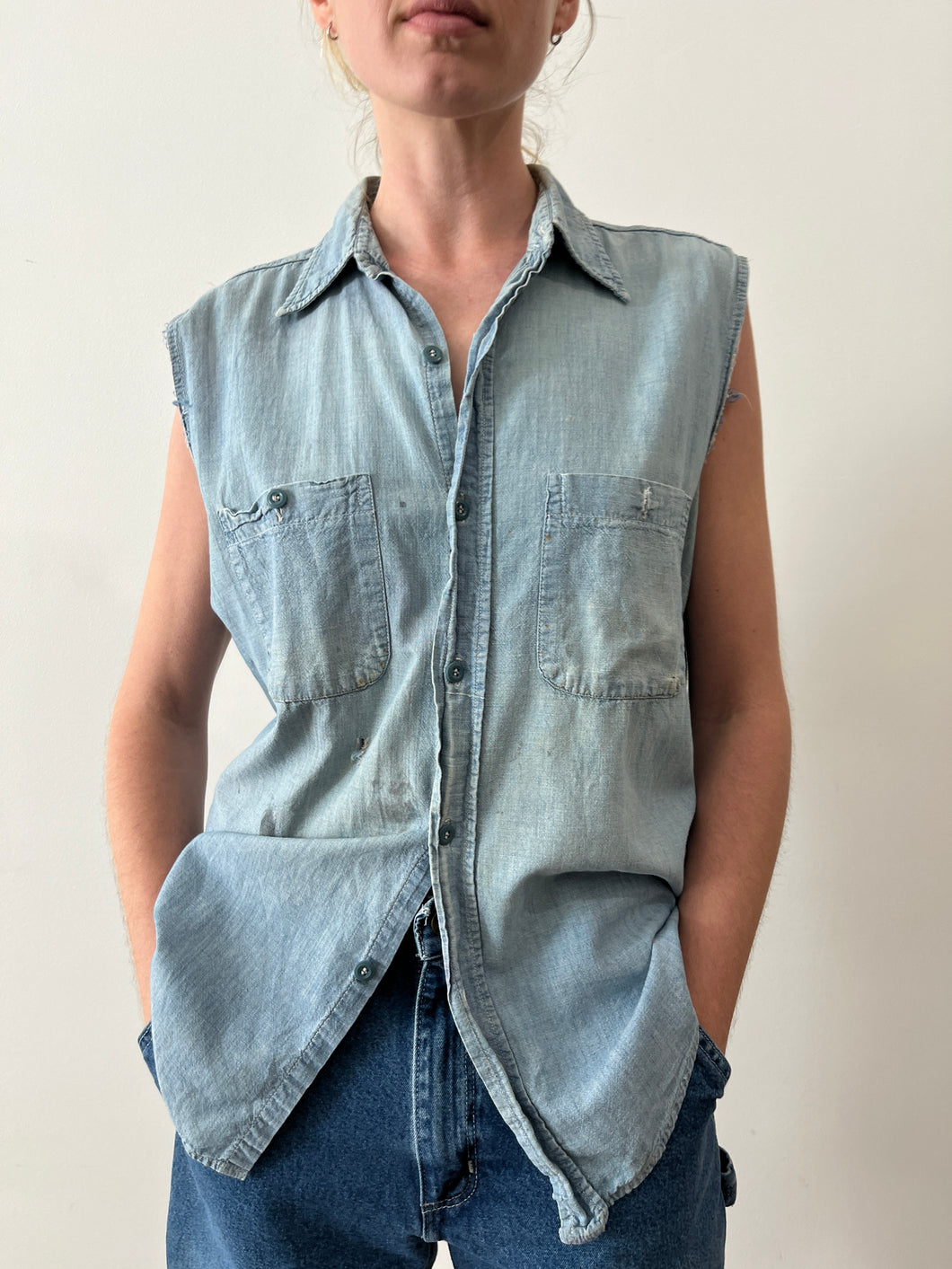 60s Cut-Off Chambray Shirt