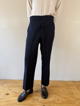 50s Japanese Deep Blue Wool Work Trousers 32w
