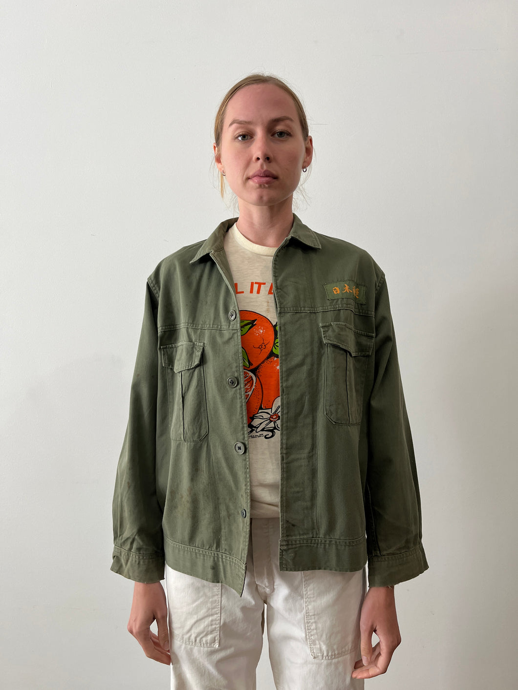 60s Green Japanese Cotton Work jacket