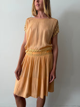 Antique 1920s Silk Peach Dress