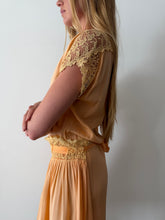 Antique 1920s Silk Peach Dress