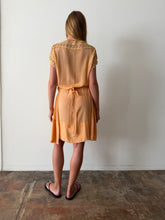 Antique 1920s Silk Peach Dress