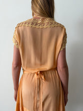 Antique 1920s Silk Peach Dress