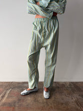 Green Striped 2 piece Pajama Set