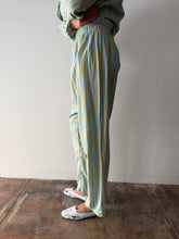 Green Striped 2 piece Pajama Set