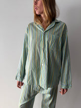 Green Striped 2 piece Pajama Set