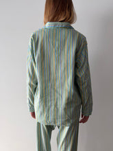 Green Striped 2 piece Pajama Set