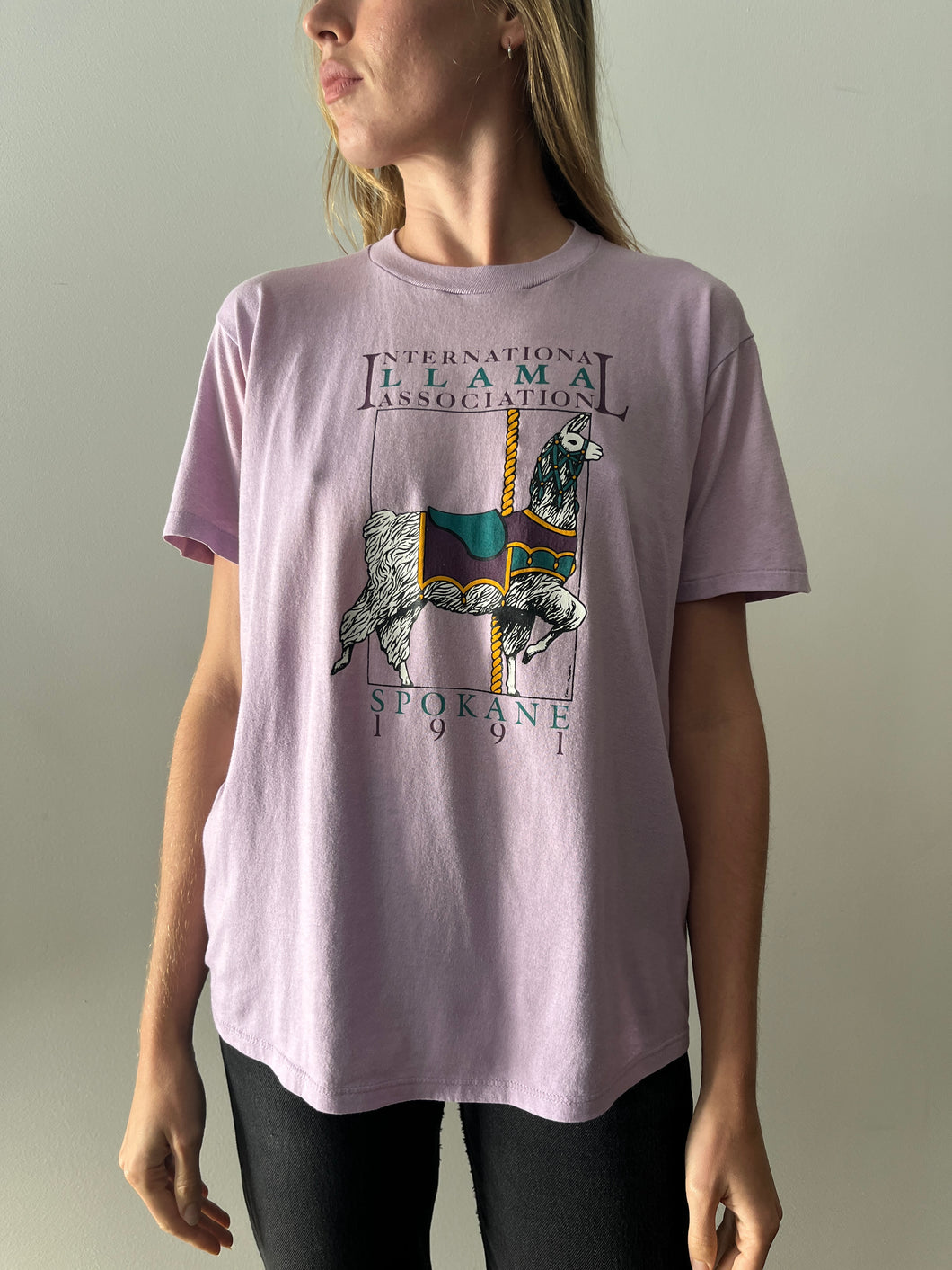 1991 International Llama Association tee