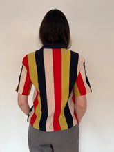 60s Striped Cotton Knit Cardigan