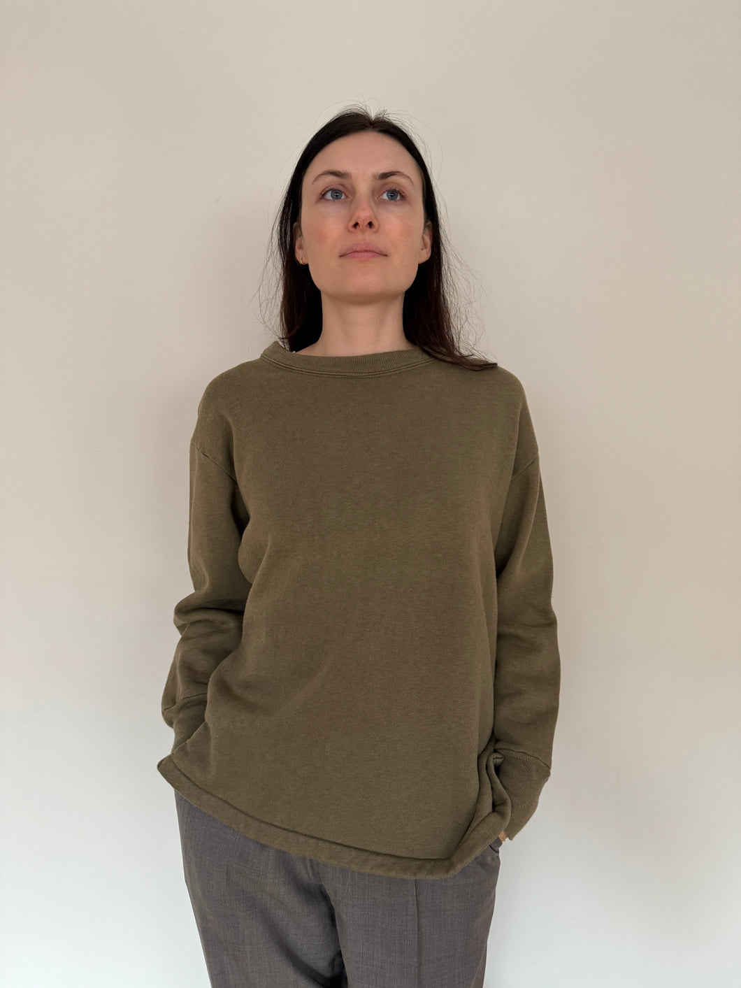 60s Military Cropped & Boxy Soft Sweatshirt