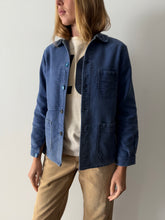 Faded Blue French Moleskin Chore Coat