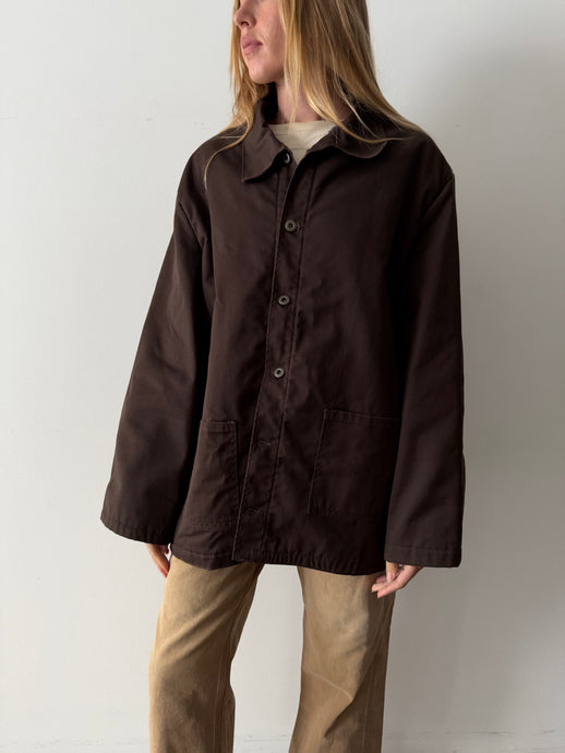 70s Brown Blanket-Lined Chore Coat