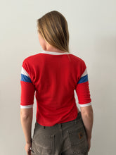 Red White & Blue Mesh Sport Shirt