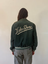 60s Lake Shore Green Corduroy Athletic Jacket