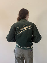 60s Lake Shore Green Corduroy Athletic Jacket
