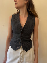 60s/70s French Moleskin Striped Work Vest