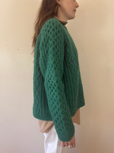 Emerald Irish Wool Cableknit Sweater