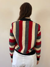 60s Striped Wool Cardigan