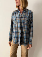70s Soft Cotton Flannel Work Shirt