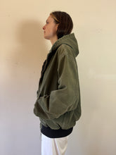 Faded Green Thrashed Carhartt Hoodie Jacket