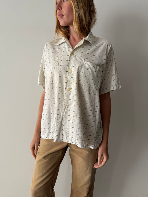50s Horse and Buggy Button Down