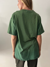 90s Green Faded Paint-Splattered Tee