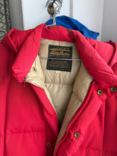 Eddie Bauer Red Down Hooded Puffer Coat