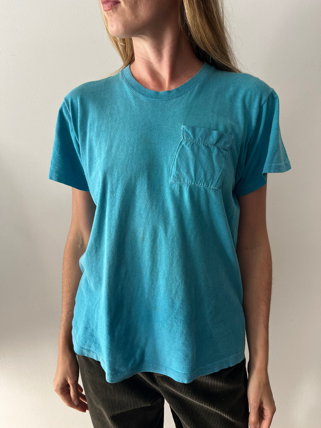 70s Turquoise Pocket Tee